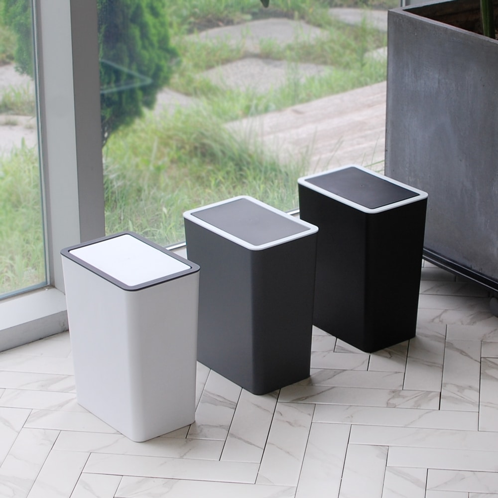 내집의모든것 크림스퀘어 원터치 인테리어 화장실 쓰레기통 휴지통 10/20L - 원터치휴지통20L_화이트