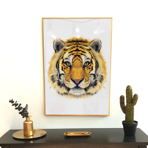 이나코리아 풍수 질병을 막아주는 호랑이 동물 그림 포스터 인테리어 액자