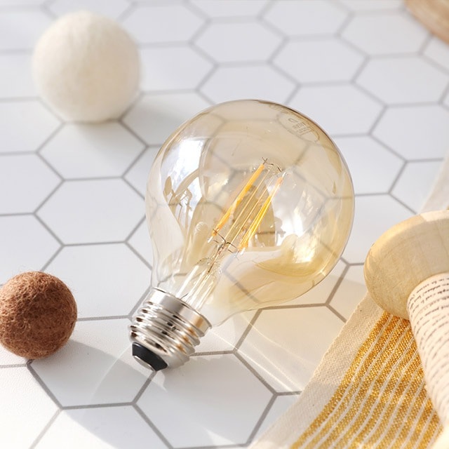 [오늘출발][신상품]마켓비 E26 LED 에디슨 G80G 4W 전구(노란)색 볼형