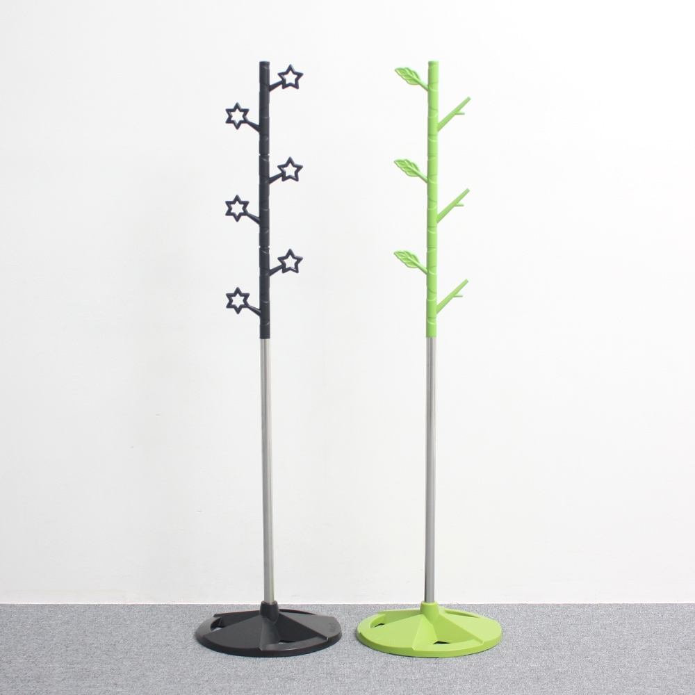 가쯔 국내생산 네이쳐 심플 스탠드 옷걸이 별 블랙 