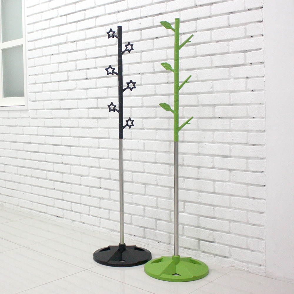 가쯔 국내생산 네이쳐 심플 스탠드 옷걸이 나뭇가지 그린 