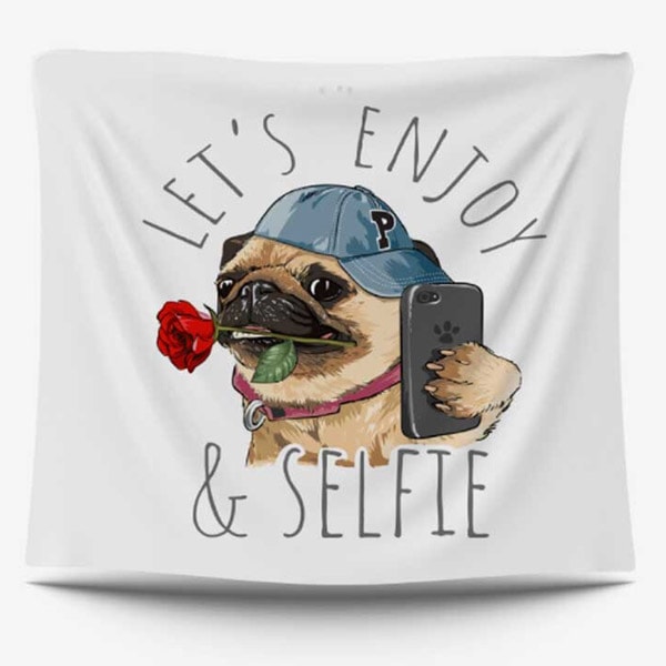 [오늘출발][신상품]에브리홈 월 데코 패브릭 가림막 포스터 셀피불도그 3사이즈