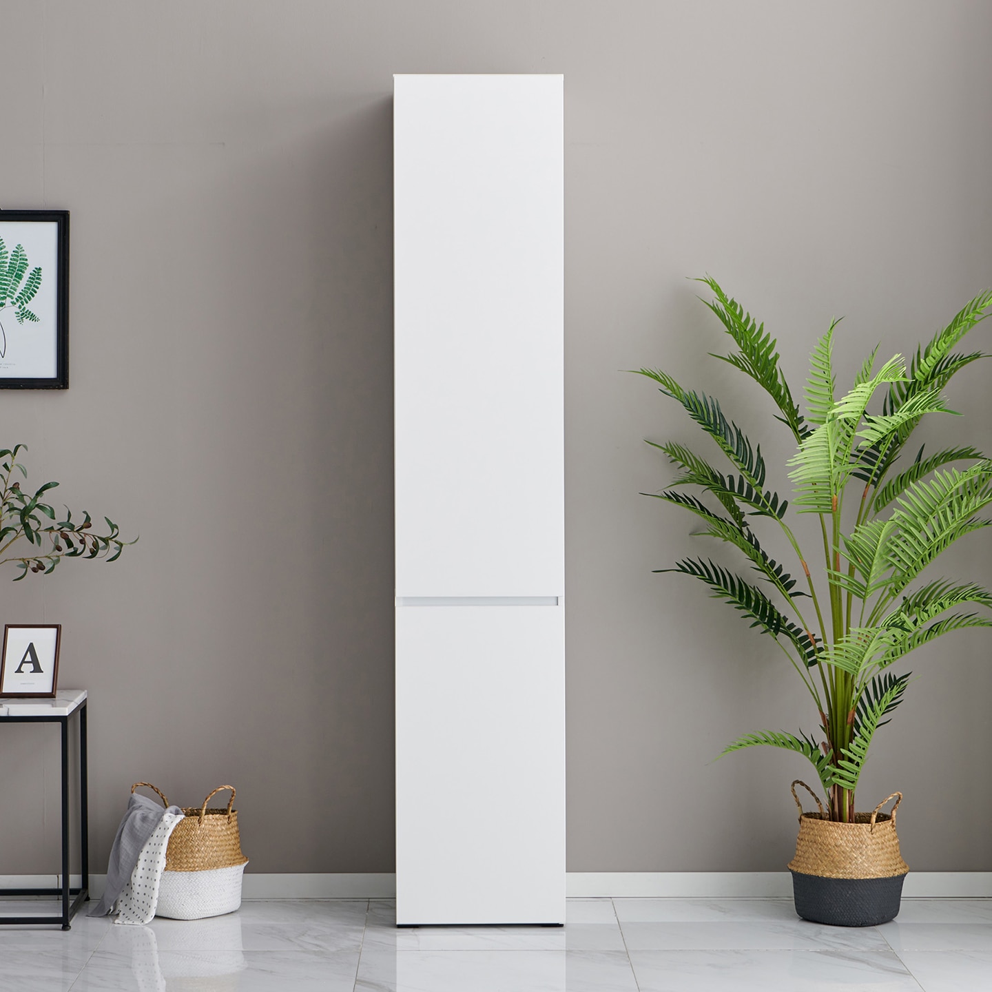 [신상품] 엘리에셀 400 다용도 주방 키큰 2000 틈새 수납장