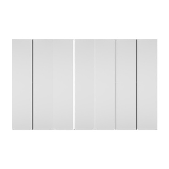 한샘 바이엘 채널 옷장세트 화이트 350cm(높이216cm) 선반형 