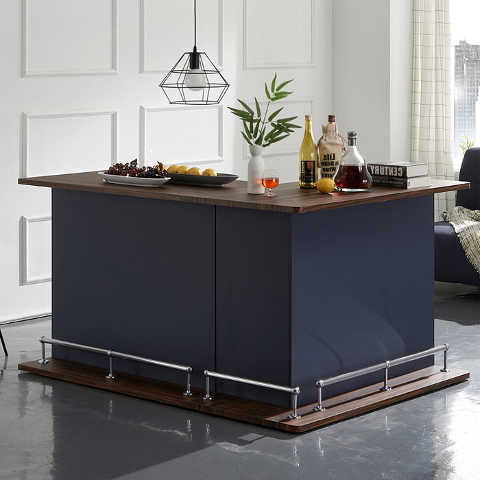 모던탑21 디럭스-네이비 홈바 세트 아일랜드식탁 