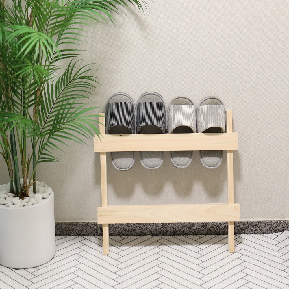 트리스토어 편백나무 원목 실내화걸이 거치대 - 편백나무 원목 실내화걸이 거치대(3단) 