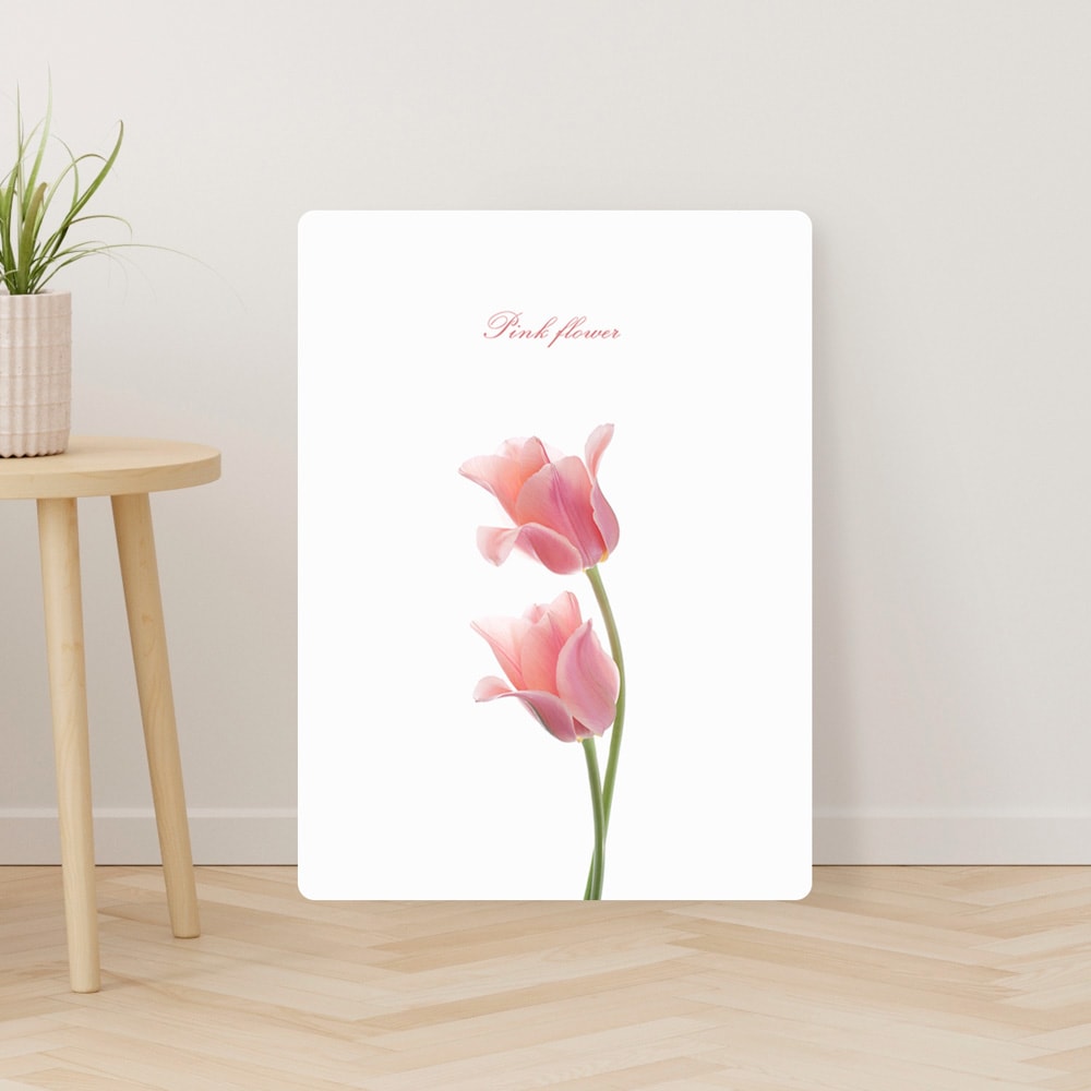 [오늘출발][신상품]오홀리브 접이식 액자테이블 분홍튤립 3size - 대(80x60) 분홍튤립_27cm기본다리