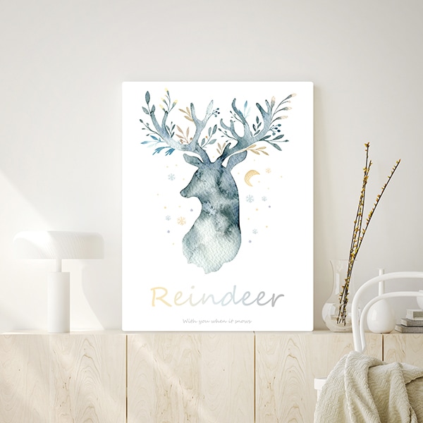 [오늘출발][신상품]오홀리브 접이식 액자테이블 순록 3size - 소(60x40) 순록_27cm기본다리