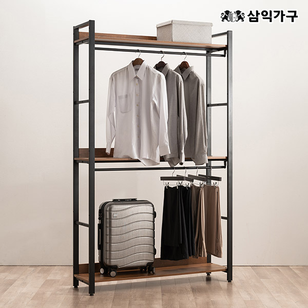 삼익가구 모더니크 시스템 옷장 드레스룸 1200 와이드 2단 행거형 