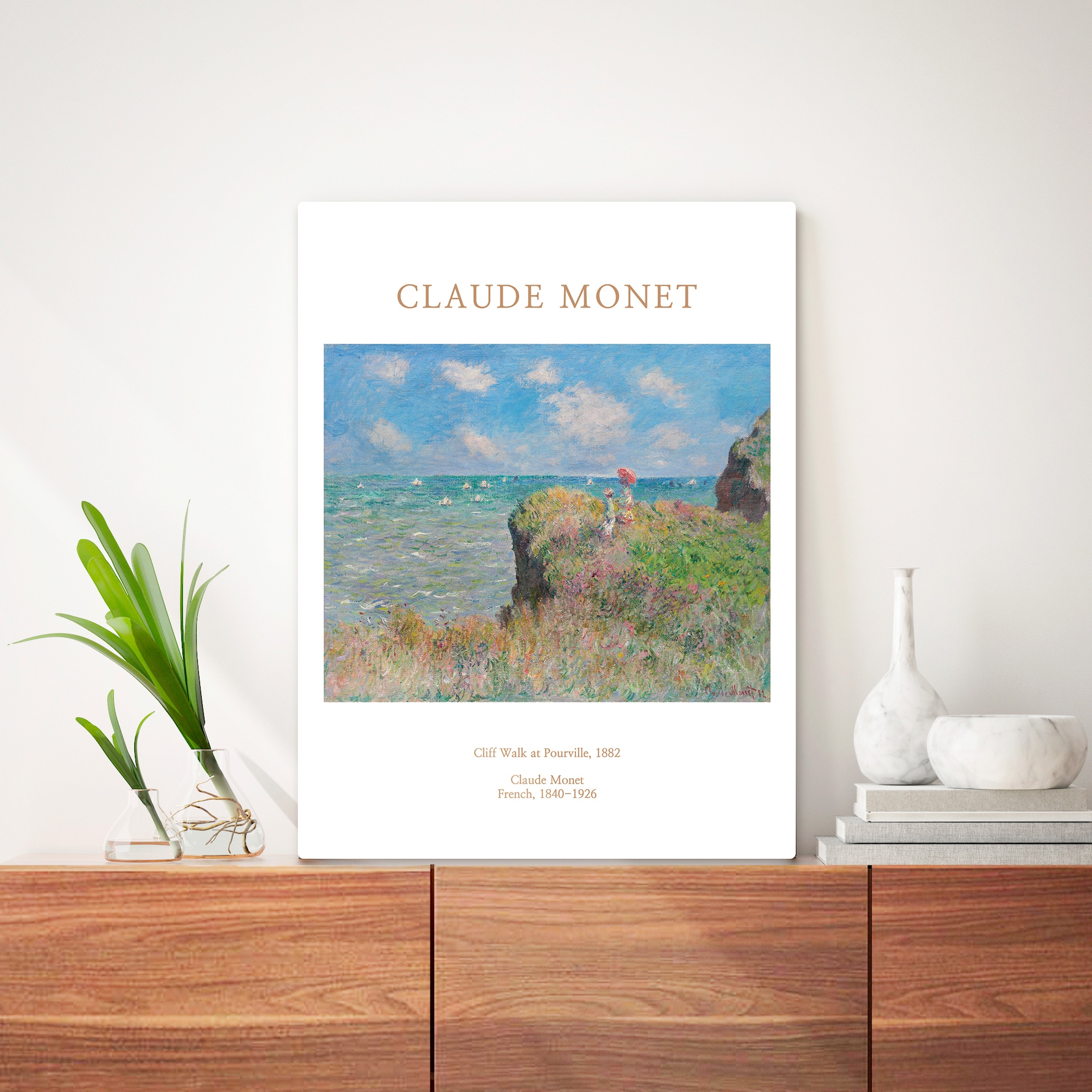 [오홀리브][오늘출발][신상품]오홀리브 접이식 명화액자테이블 클로드 모네-B 3size - 소(60x40) 클로드 모네-B _30cm굵은다리