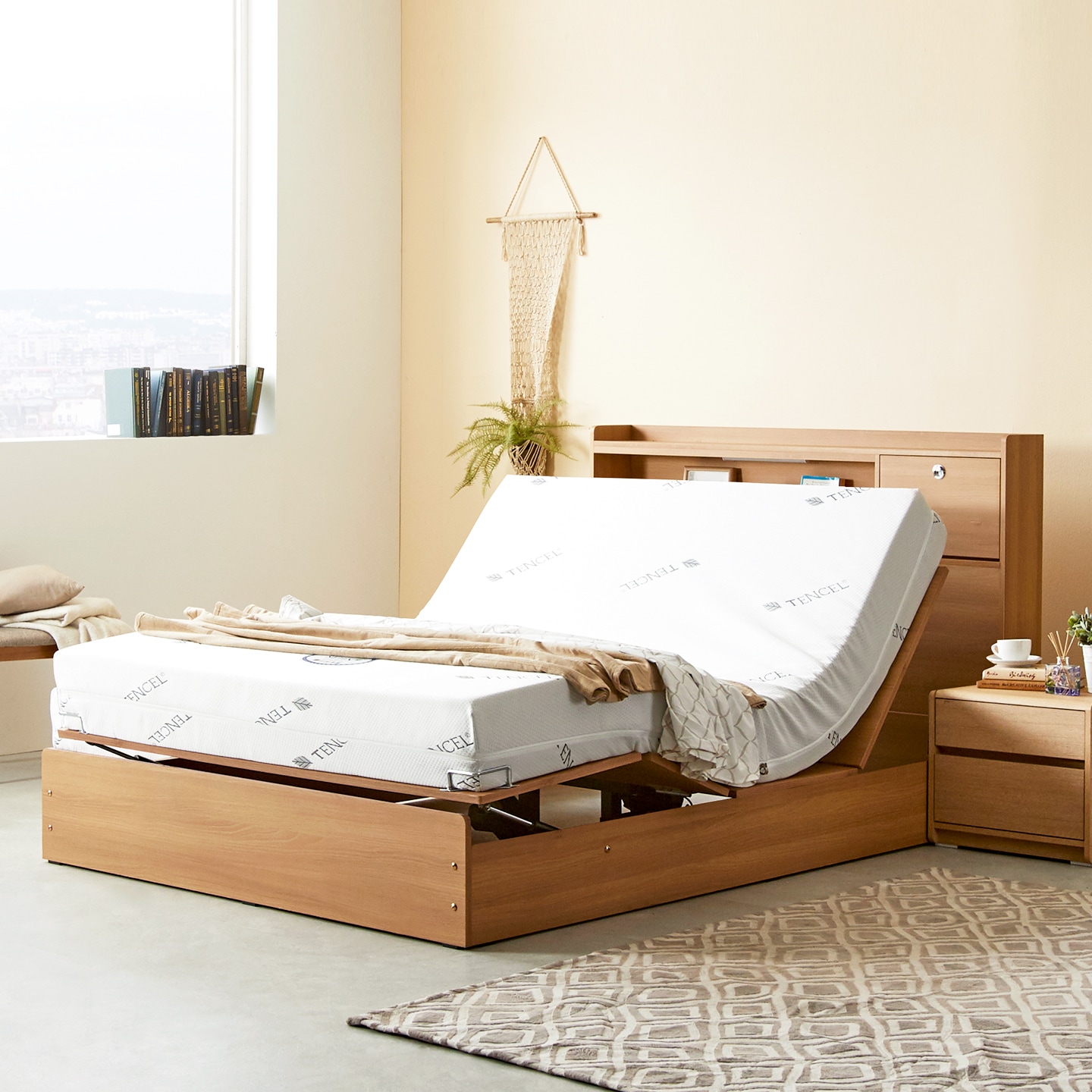 세진침대 미네 LED 무중력 모션베드 매트 별도 S/SS/Q/S+S 