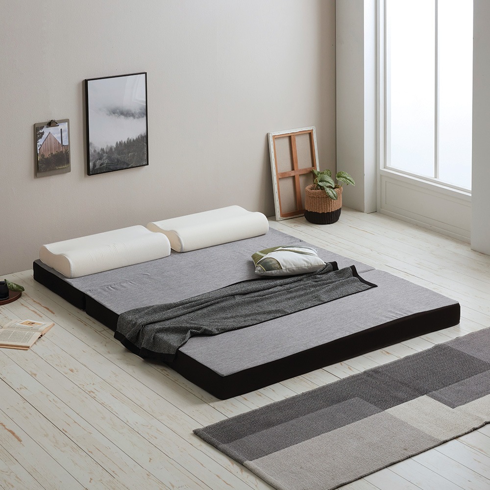 [신상품] 장인가구 클라우드 3단 접이식 메모리폼 매트리스 11CM MS/SS/Q - 클라우드 3단 접이식 메모리폼 매트리스 11CM MS_그레이