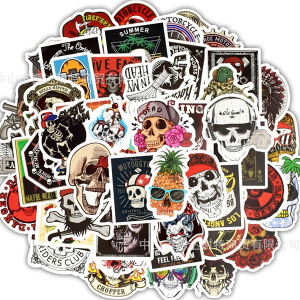 [오늘출발][신상품]룸플러스 캐릭터 캐리어용 스티커/노트북스티커 17_해골