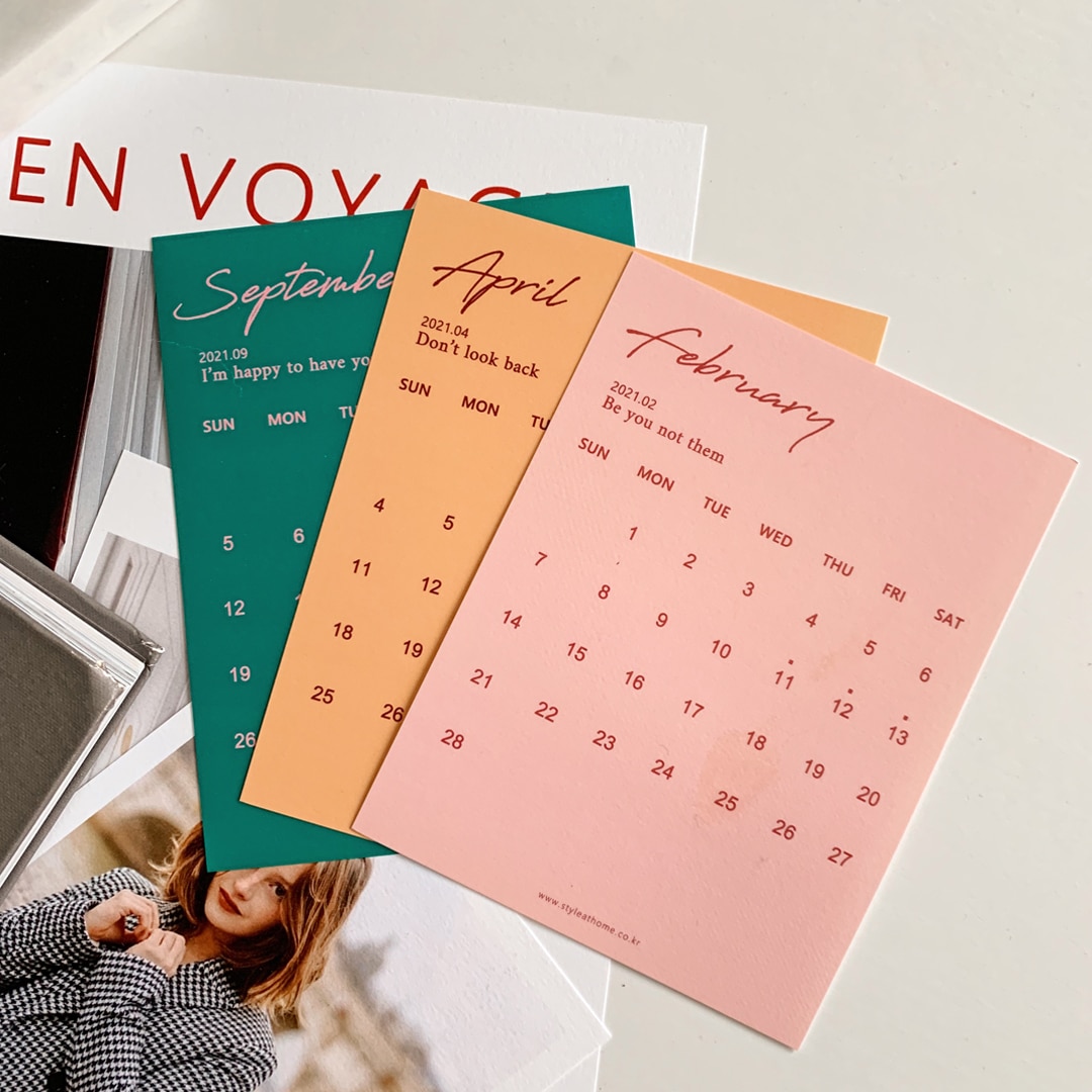 [신상품]스타일앳홈 2021 미니 감성 벽 달력