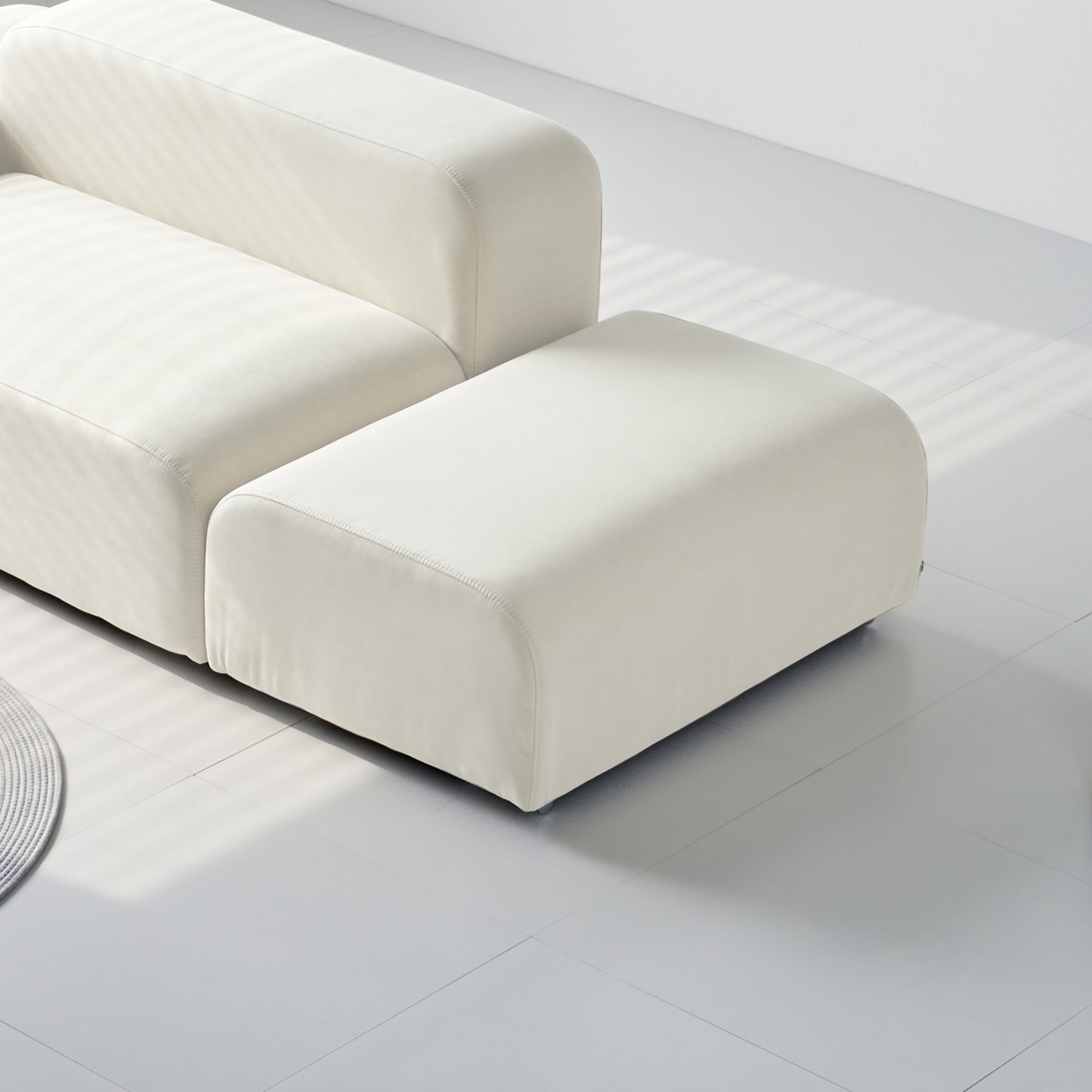 채움가구 스테이 아쿠아텍스 소파 전용 보조스툴 단품 