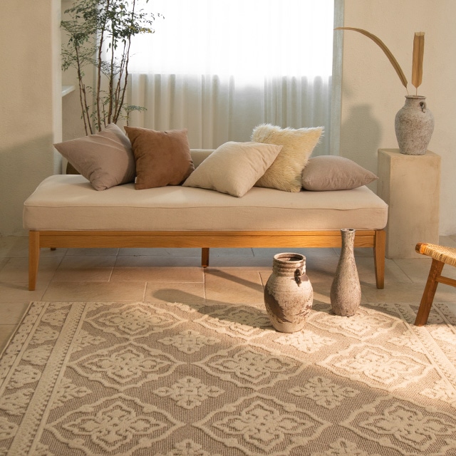 데코뷰 모로코 사이잘룩 러그 3size - 베이지_한평 200X145 