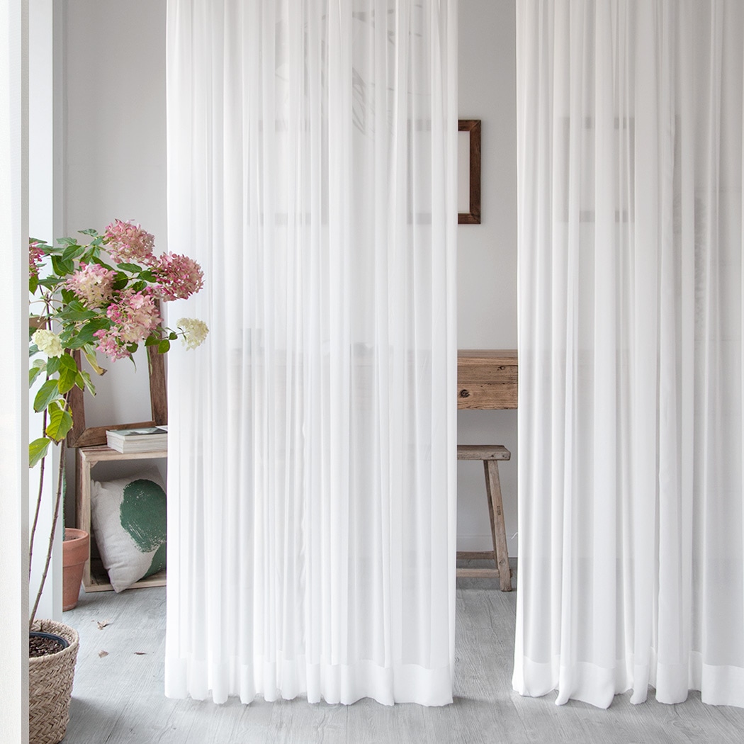 목화나무숲 소피쉬폰시어커튼_화이트(영화'82년생 김지영''놓지마정신줄'협찬제품)