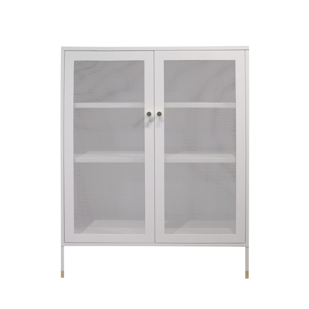 퍼니엘 캐비넷 메쉬 가로 2도어 서랍장 