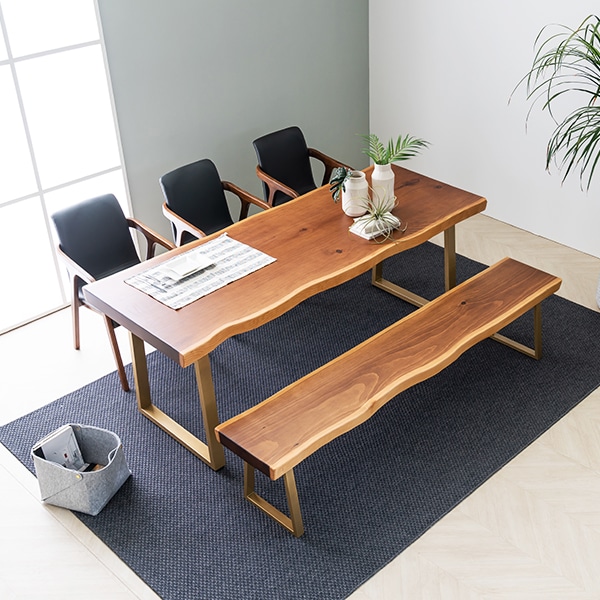 [신상품]라자가구 캘리 우드슬랩 통원목 식탁 테이블 1800