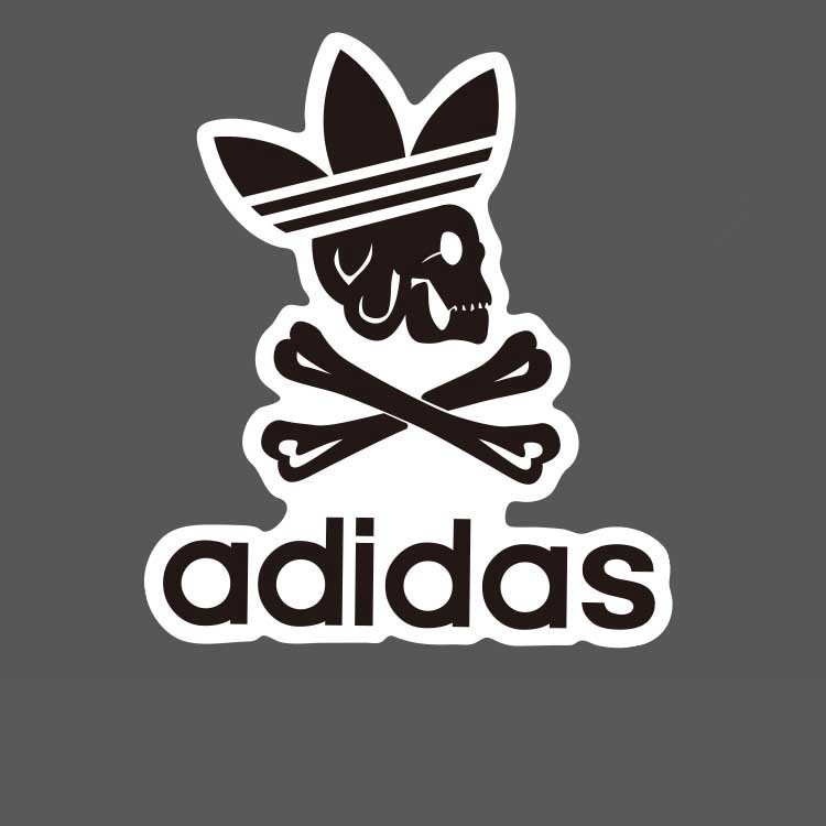 [신상품]어가네닷컴 A353 - 아다스 해골 로고 캐릭터 스티커 방수 리폼 DIY 노트북 캐리어 화분 스티커