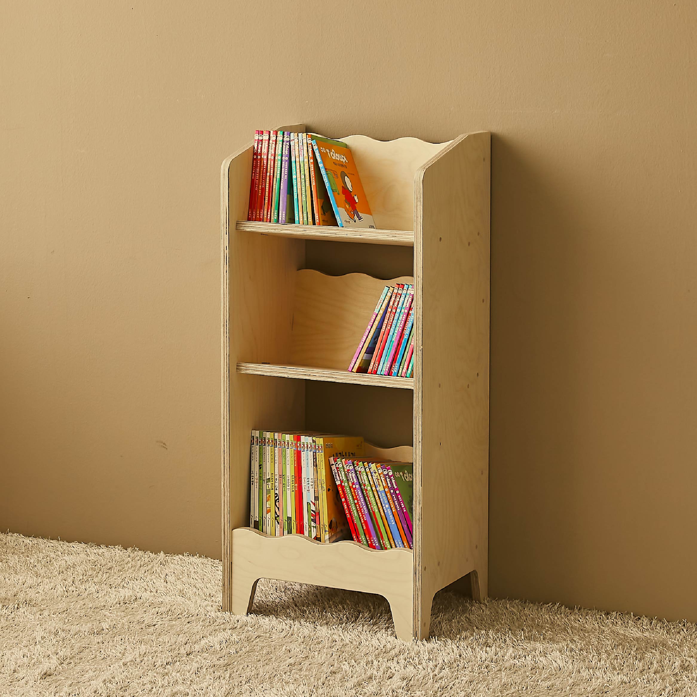 라떼파파 물결무늬 책꽂이 3단