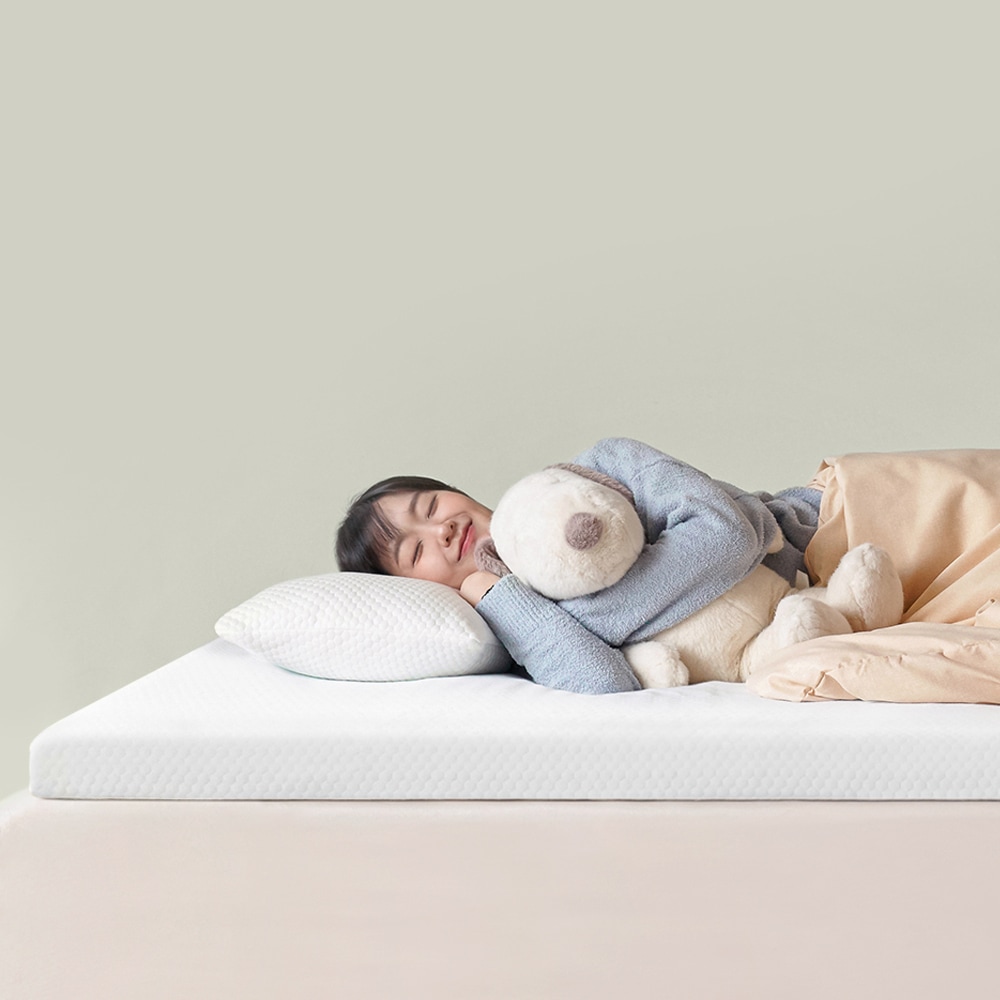 평소생활 손님용 바닥 크림 토퍼 접이식 매트리스 침대 원룸 자취 수면매트 (C/S/SS/Q) - 슈퍼싱글(SS)