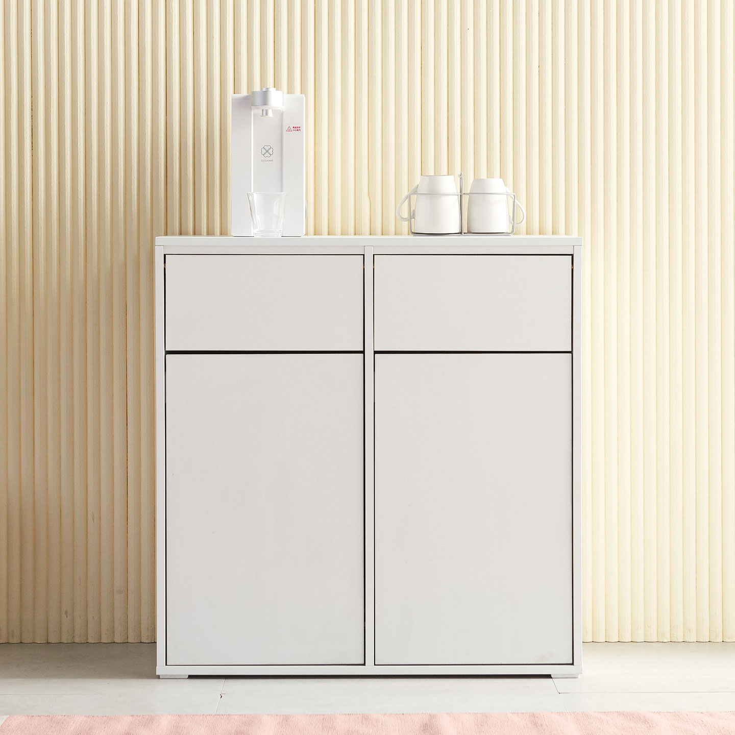 [신상품] 블랑누보 수크레 미니 2단 주방 수납장 (3colors)