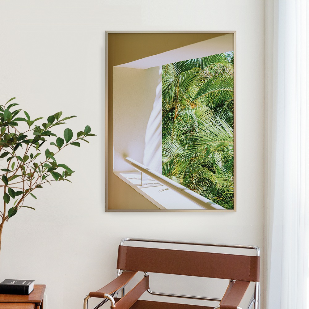 아트밀 쉼이 있는 여행사진 액자 - 15 창밖 캘리포니아 - (대형) 50x70cm 액자완제품_ 클래식골드