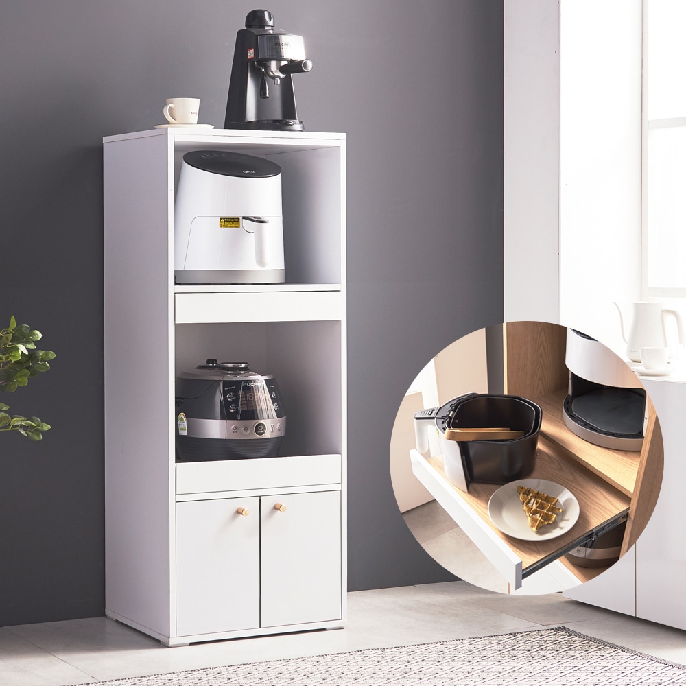 [신상품] 퍼니하우스 라인 500 에어프라이어 선반 전자렌지수납장 밥솥장 4colors