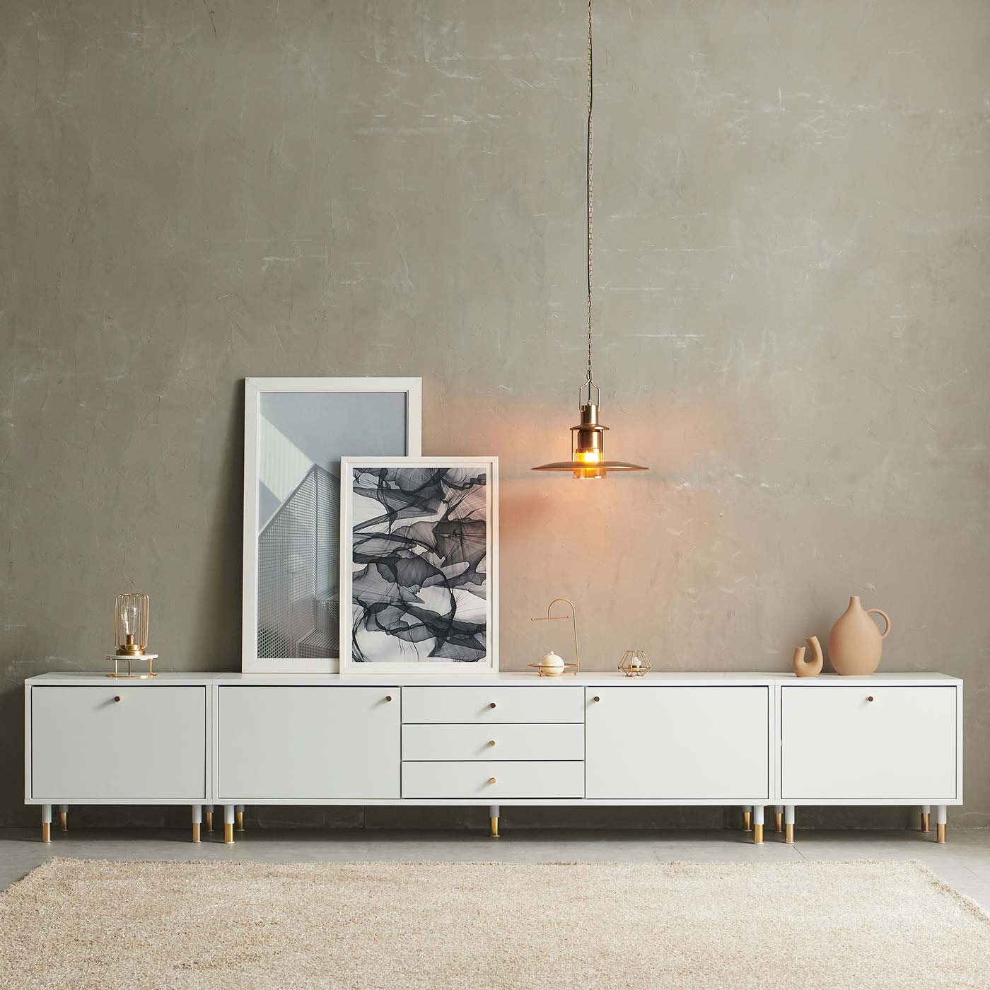 [신상품] 잉글랜더 미스틱 3000 거실장 A타입 2colors