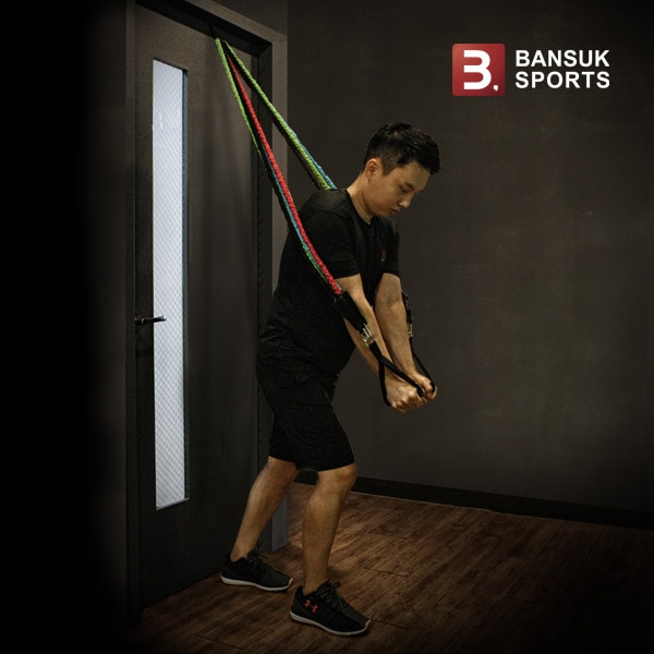 반석스포츠 도어앵커 고급형세트 튜빙밴드 헬스밴드 라텍스밴드 고무밴드 스트레칭 홈트레이닝