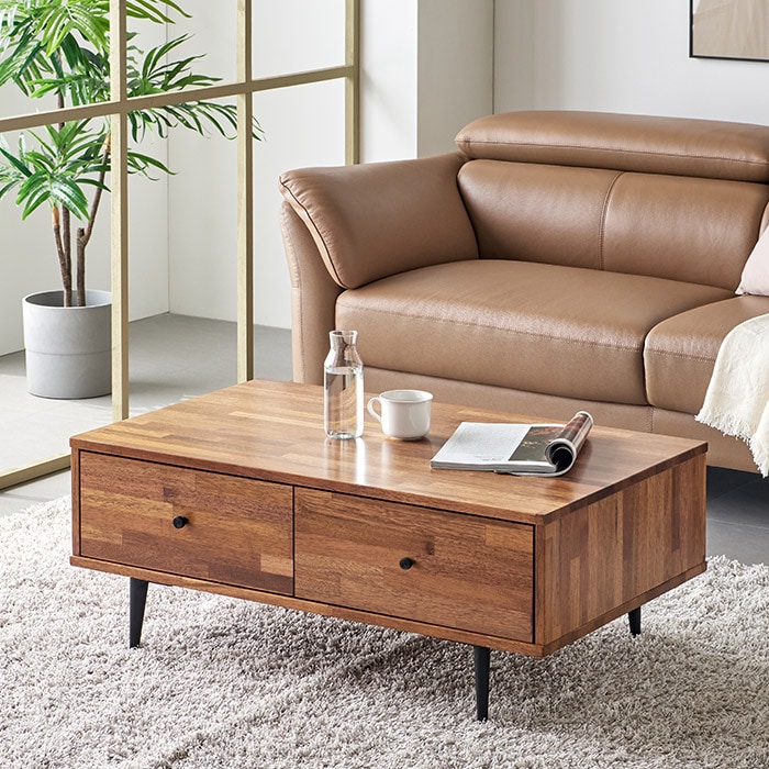 [신상품] 미아트 빅퍼니 플루오 멀바우 원목 1200 쇼파테이블