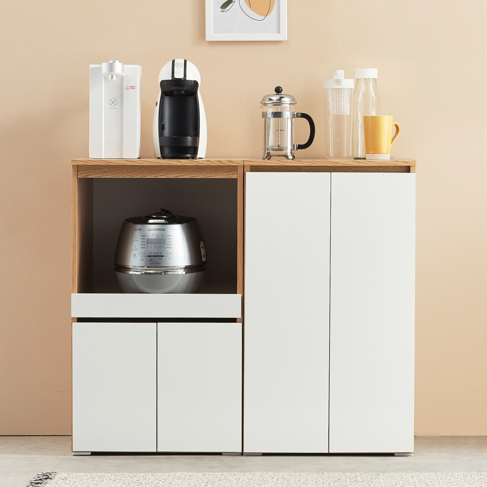 [바로방가구][신상품]바로방가구 히트 800 주방 미니 수납장 렌지대 세트 6colors