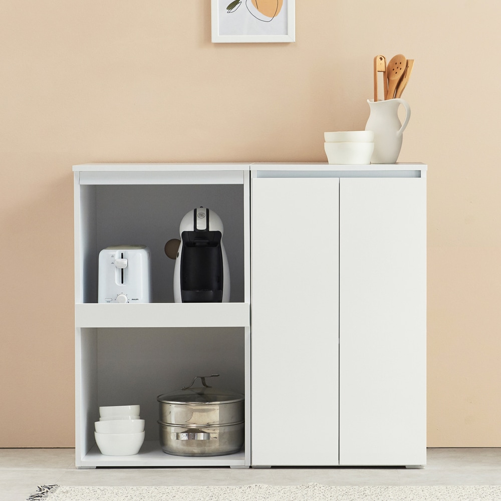 바로방가구 히트 800 주방 수납장 오픈 렌지대 세트 6colors 