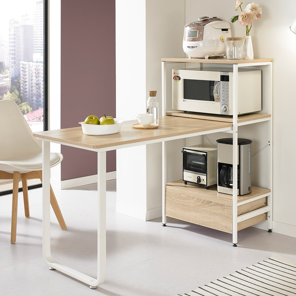 프리메이드 확장형 식탁 겸용 렌지대 수납장 