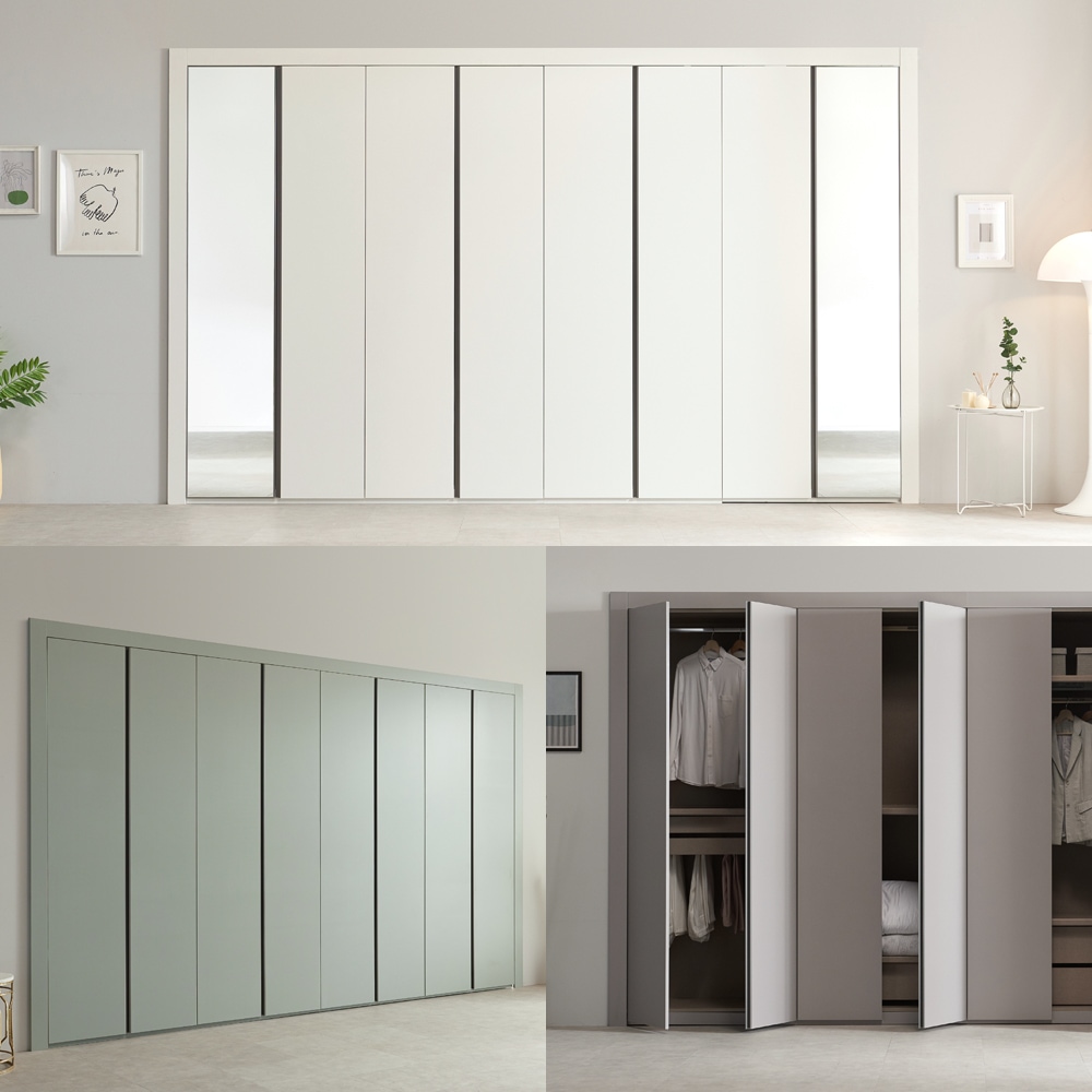 엔아이 베이직 붙박이장 30cm 여닫이 국내산 무료시공 11colors 