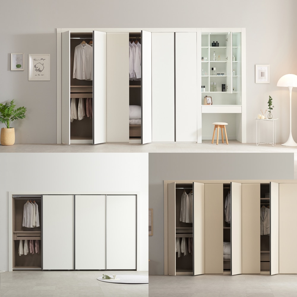 엔아이 베이직 붙박이장 30cm 여닫이 슬라이딩 무료시공 국내생산 맞춤제작 22colors 