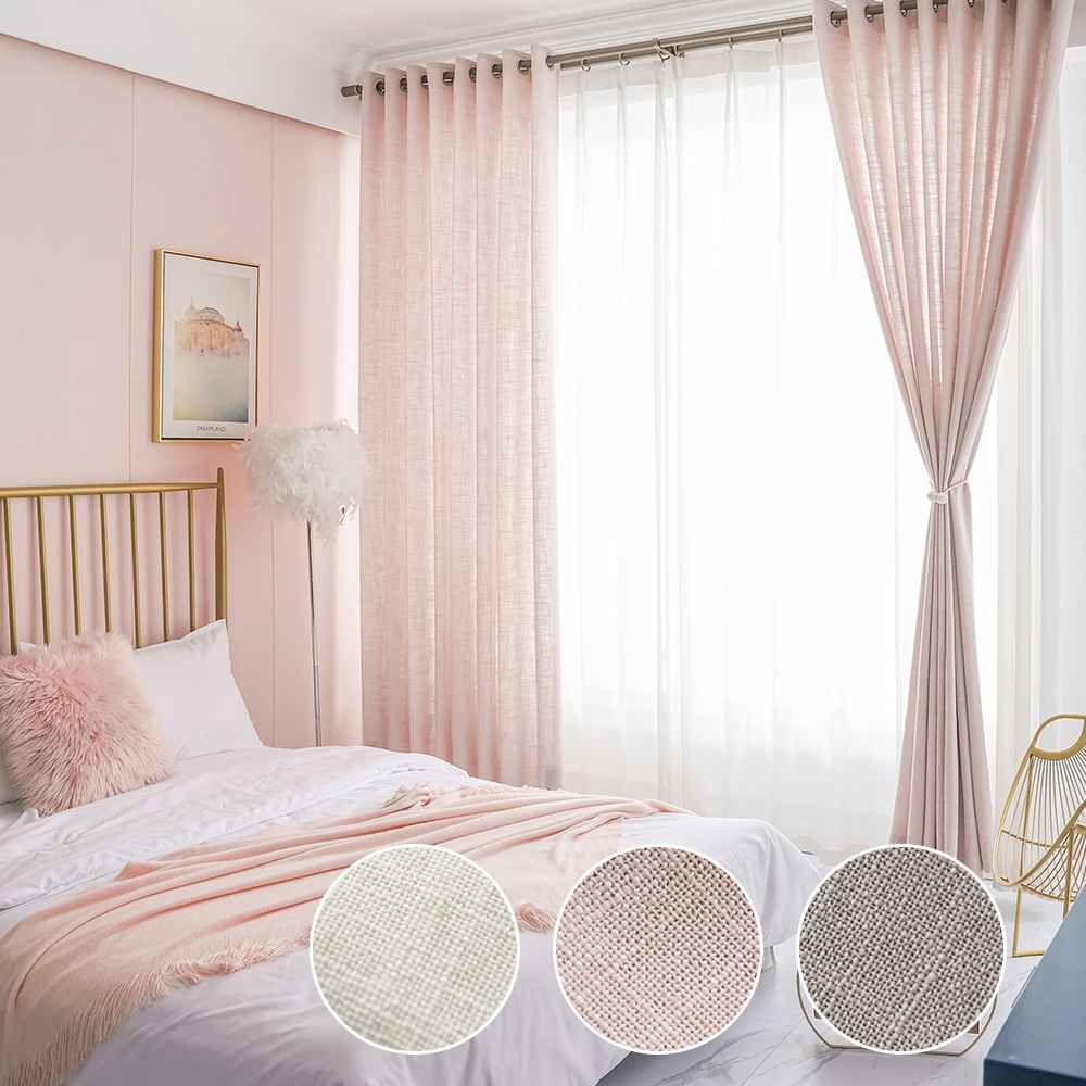 리앤룸 내추럴 린넨 스타일 올리비아 형상 맞춤커튼 3colors