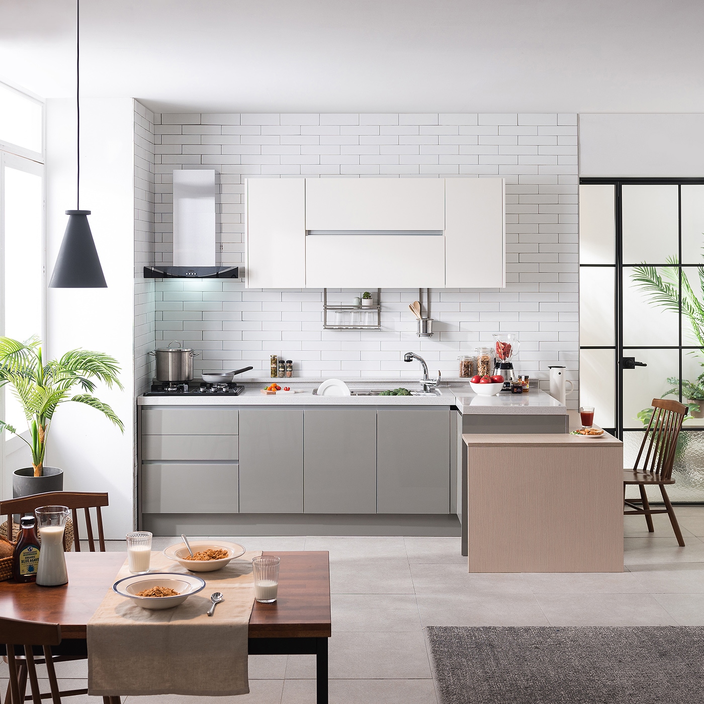 잉글랜더 데일리 주방 1.5m~6.2m (대리석 무료 업그레이드) 