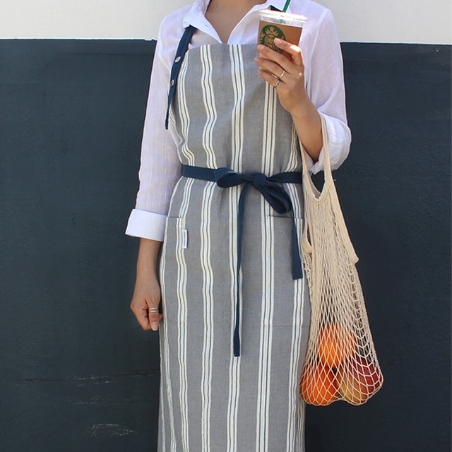 살림씨 그레이스트라이프 린넨 공방 카페 어린이집 집들이 앞치마