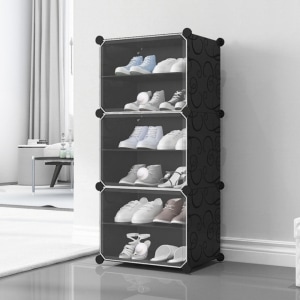 하우스엣홈 스톰 투명 도어형 신발장(6단) (40x96cm) 
