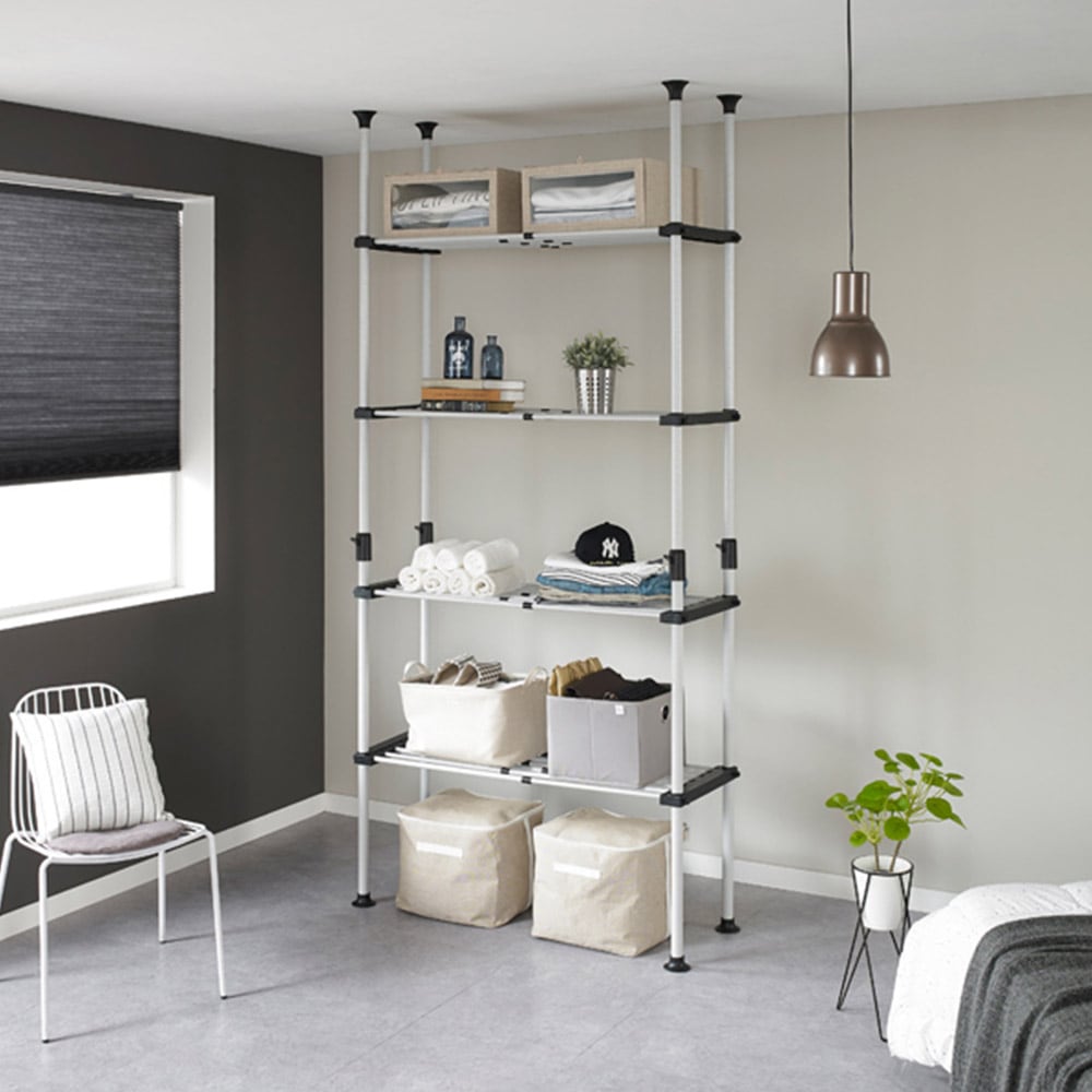 [신상품] 왕자행거 왕자 더블기둥 너비조절선반(32mm)