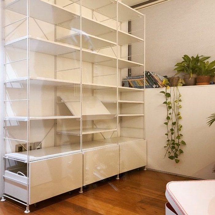 [신상품]펀잇쳐스 거실수납장 와이어수납 6단 W1800 사무용 인테리어 서재 책장 거실서재화