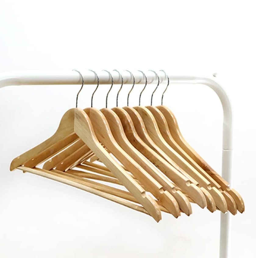 [오늘출발] [신상품] 로이코 원목 옷걸이 60p (가로44cm)