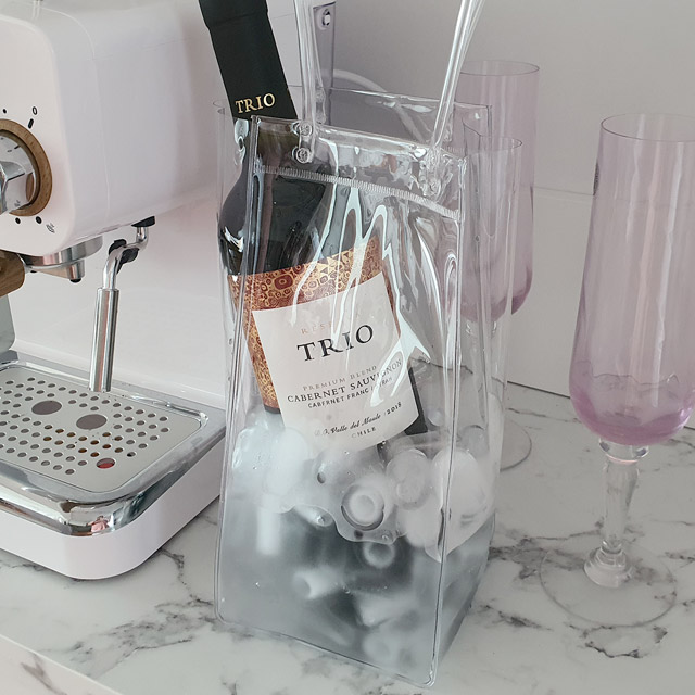 [오늘출발][신상품]아는친구네 와인 칠링백 pvc 투명 가방 피크닉 쿨러 아이스 버킷