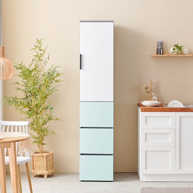 히트가구 C3390 광폭 냉장고형 틈새 수납장 400 6colors 