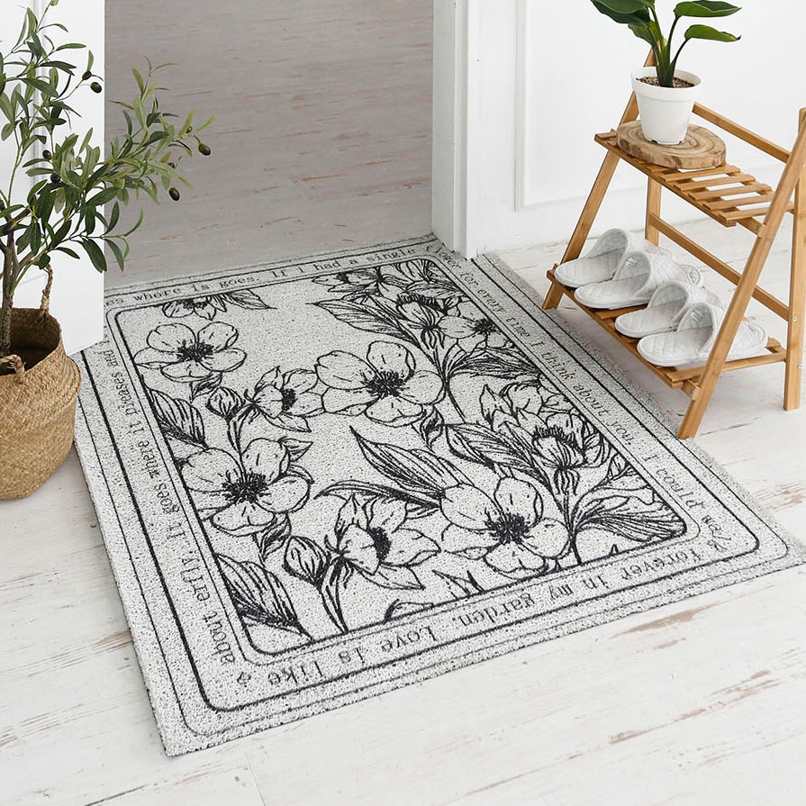 [오늘출발] [신상품] 미스모네 플라워 카페 매장 업소용 현관 신발장 출입구 바닥 발매트 코일 매트 B D - D_100x120