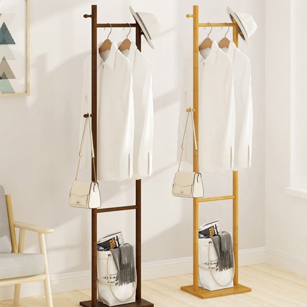 [신상품]착한노력 대나무 원목 스탠드 옷걸이 우드 행거 조립식 2color