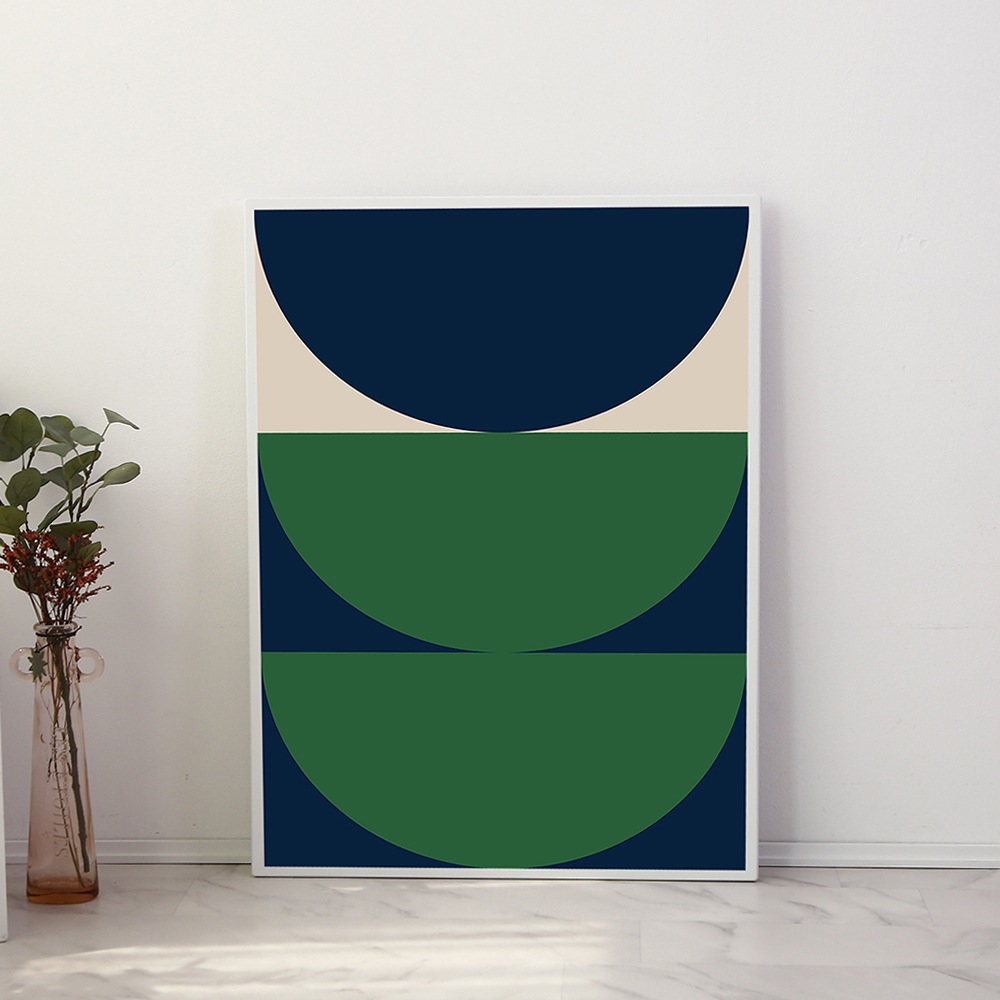 갤러리데코 미드센츄리 그린써클 접이식 액자 테이블 3size - 720x475x300