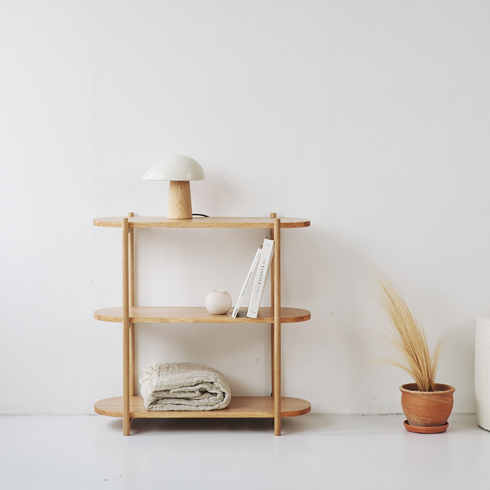[신상품] 세레스 리빙 오크 3단 원목 선반 책장 다용도 진열대
